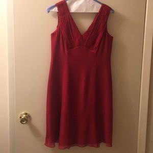 Talbots elegant silk dress for Christmas party.